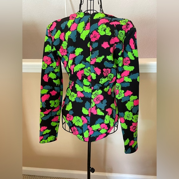 Pink Green Blue Floral Bodysuit - Picture 2 of 2